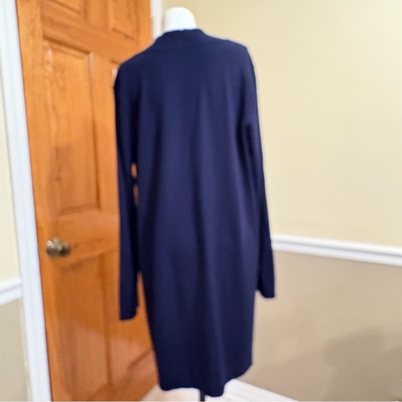 Eileen Fisher Wool Deep Blue Long Sleeve Sweater Sz.M - Picture 7 of 9